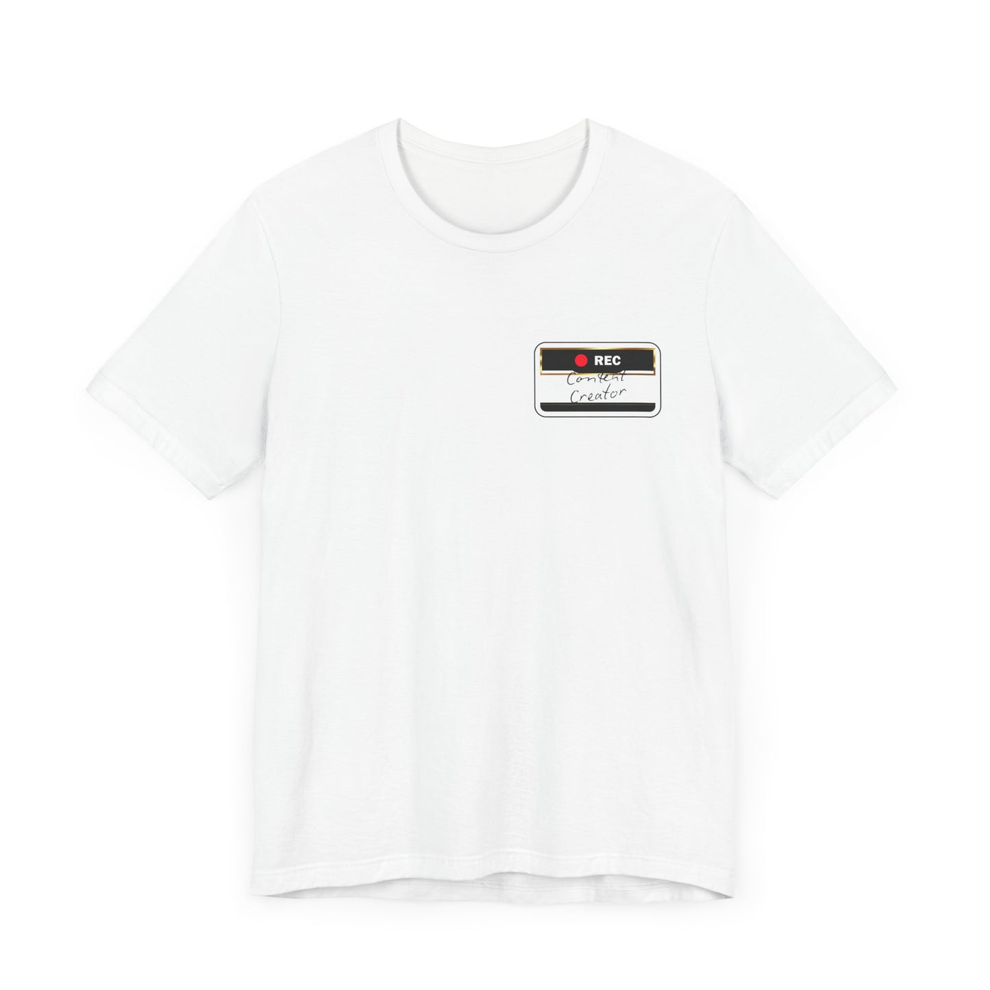 Content Creator name tag shirt