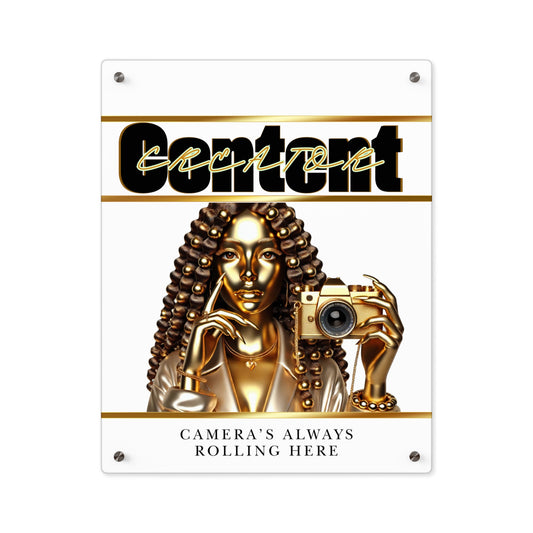 Acrylic  Content Creator Wall Art Panels