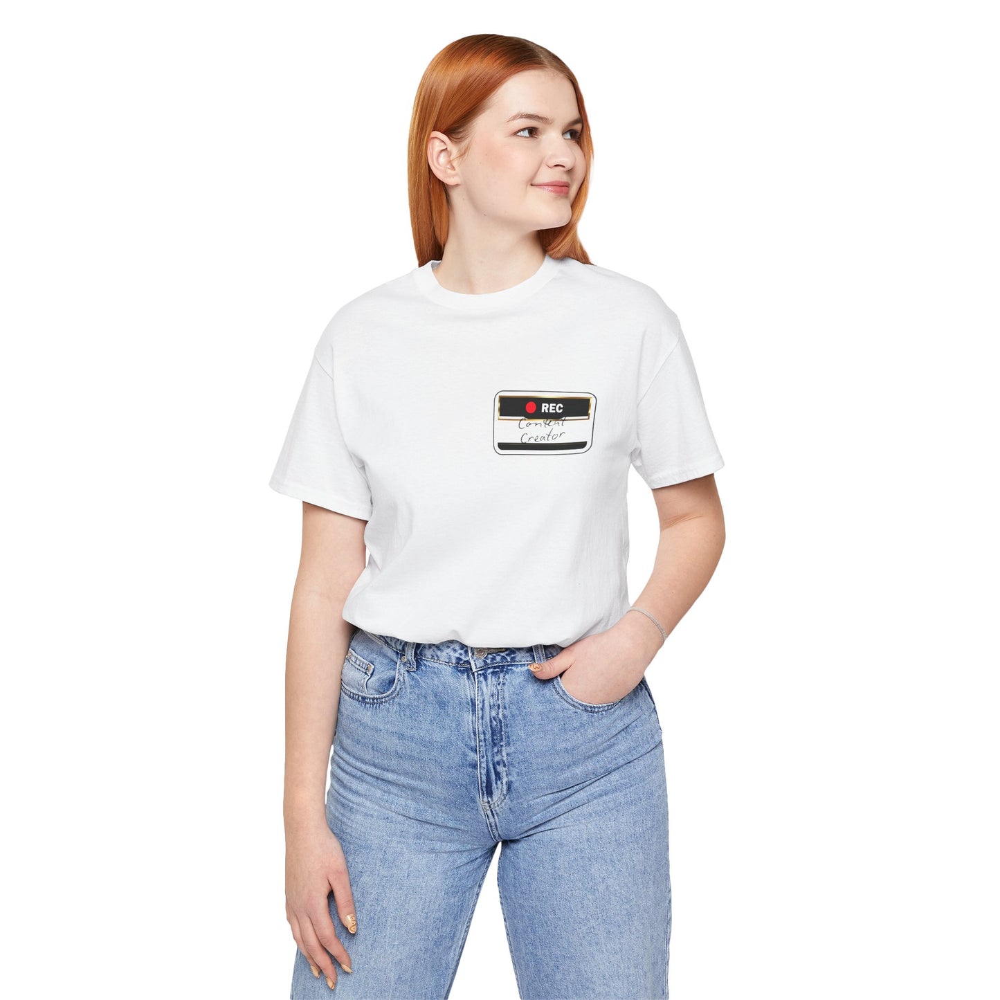 Content Creator name tag shirt