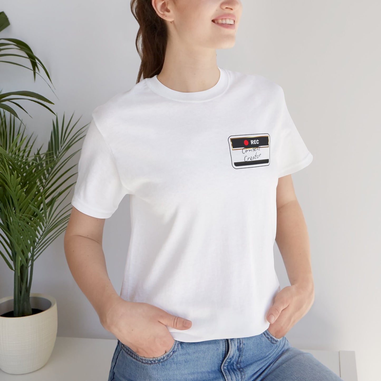 Content Creator name tag shirt