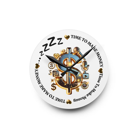 TIME IS MONEY Acrylic Wall Clock